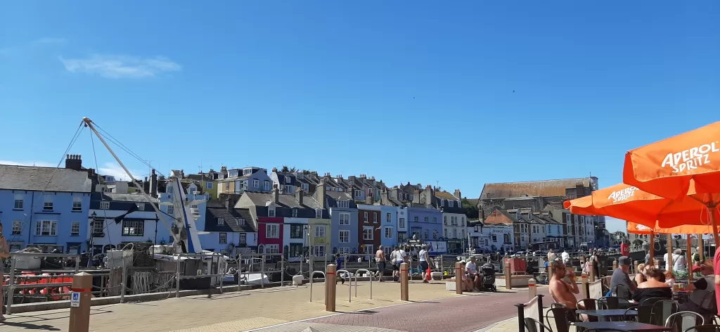Weymouth Harbour on a beautiful summer’s day.