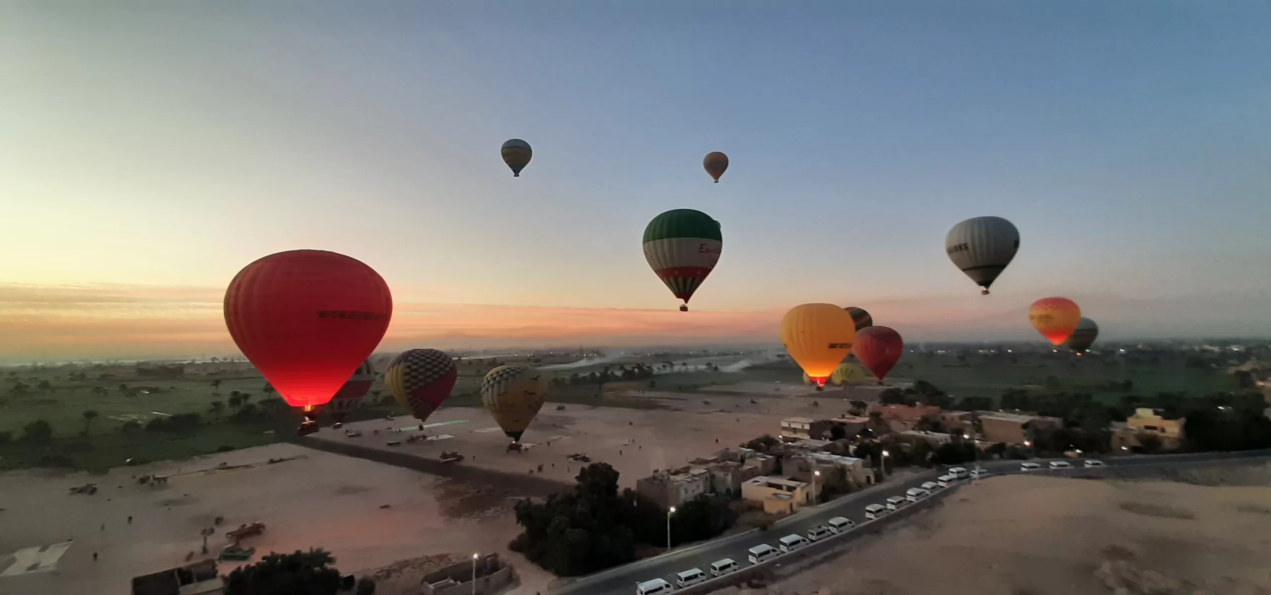 Incredible sights during a hot air balloon ride in Luxor.