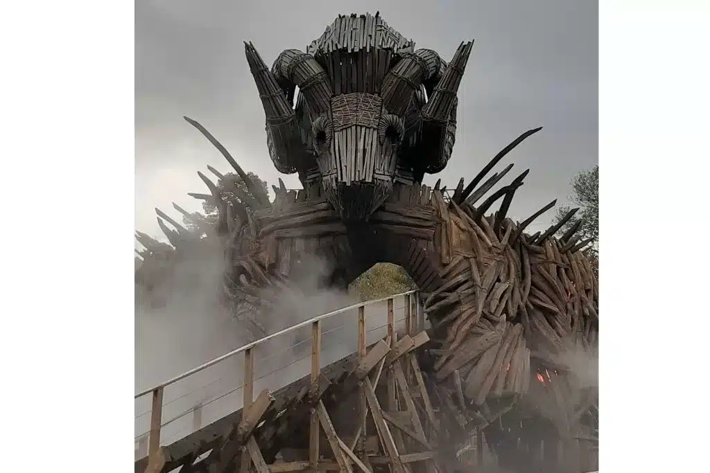'The Wicker Man' ride at Alton Towers. 