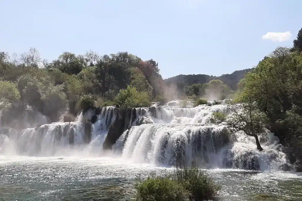 The stunning Krka waterfalls, definitely worth travelling to from Split on a day tour.