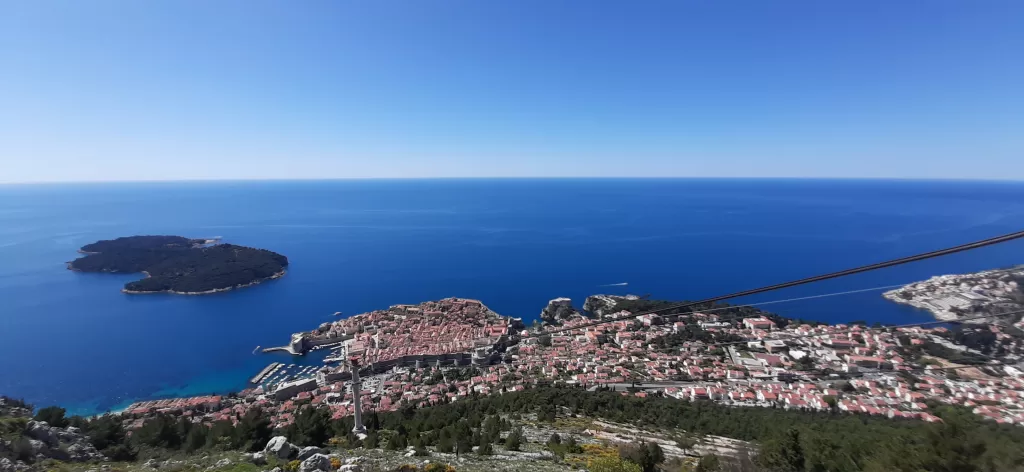 Amazing views looking down at Dubrovnik's Old Town and beyond.